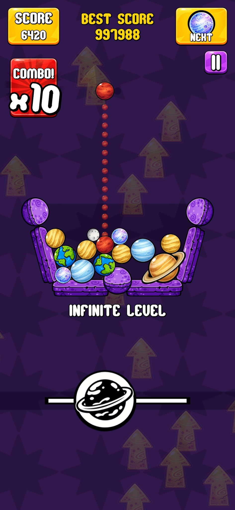 Planet Merge Blast! gameplay screenshot.